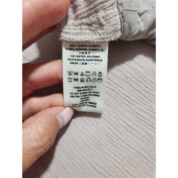 FREE PEOPLE Courtney Victorian Shirt Dress Eyelet Lace High Low Boho Size S - Picture 13 of 14